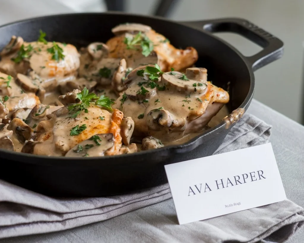 Chicken Thighs with Creamy Mushroom Garlic Sauce Recipe