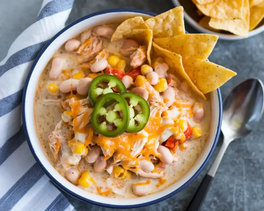 SLOW COOKER WHITE CHICKEN CHILI