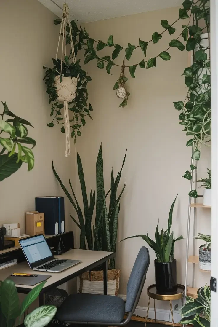 green small home office