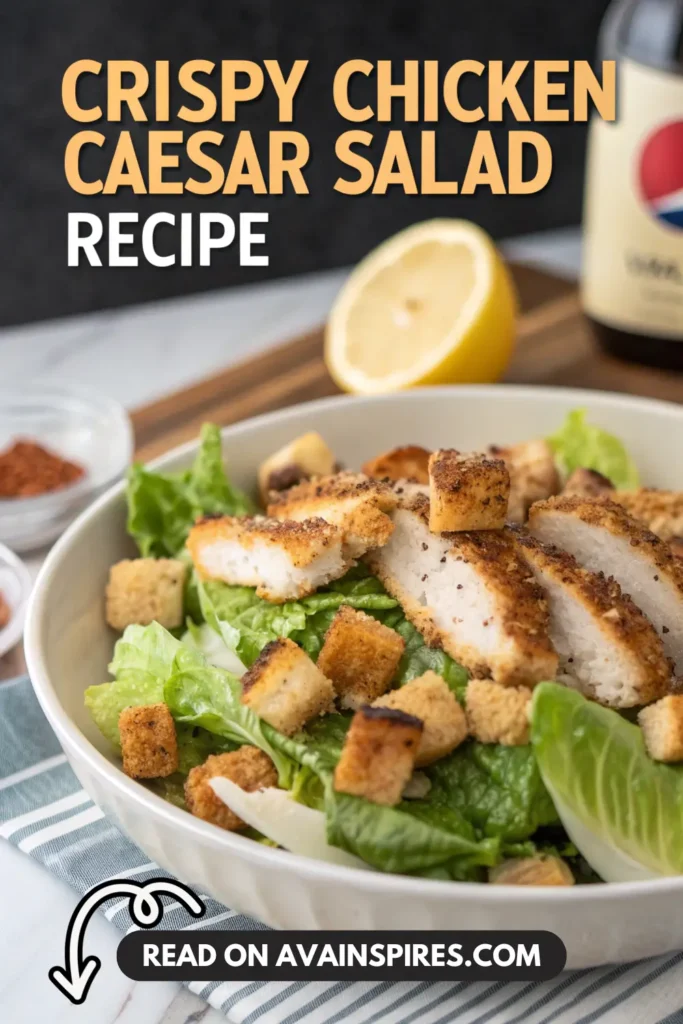 crispy chicken caesar salad