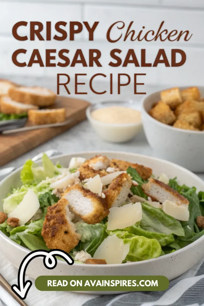 crispy chicken caesar salad