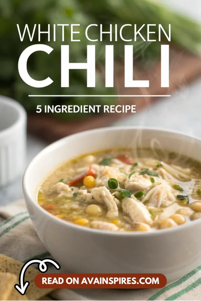 white chicken chili 5 ingredient recipe