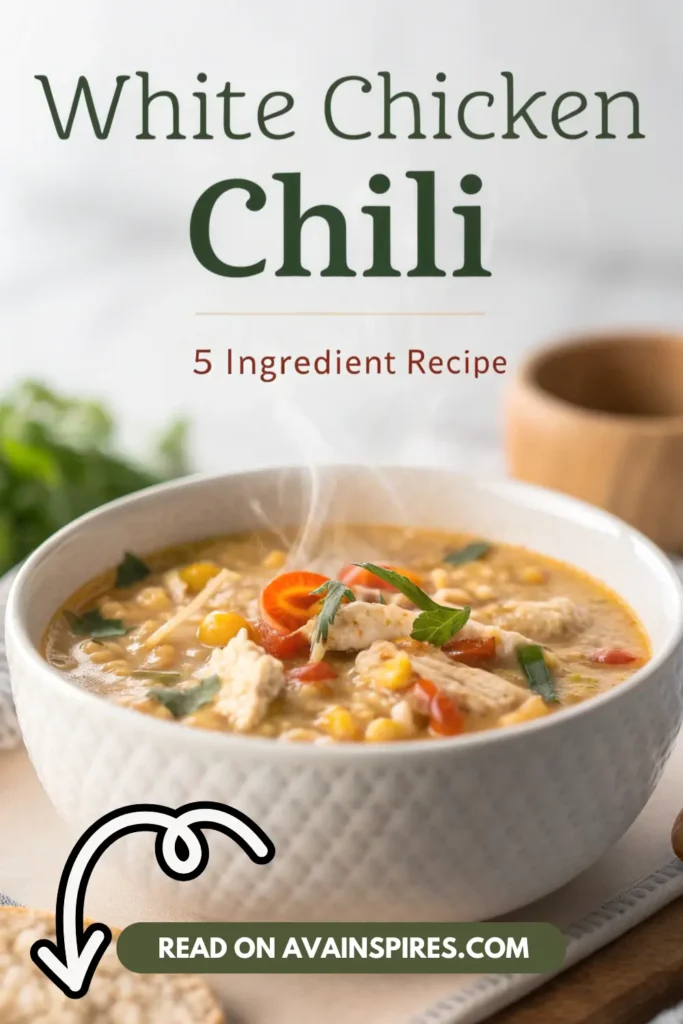 white chicken chili 5 ingredient recipe