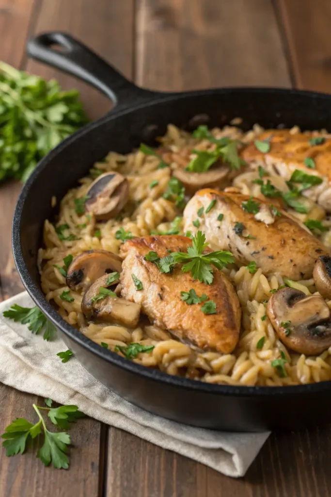 Chicken Marsala Orzo