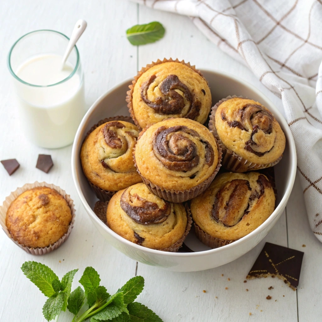 nutella banana muffins