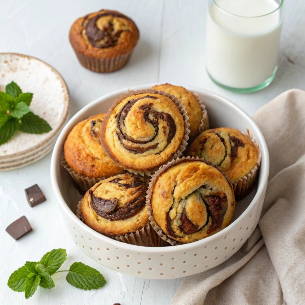 nutella banana muffins