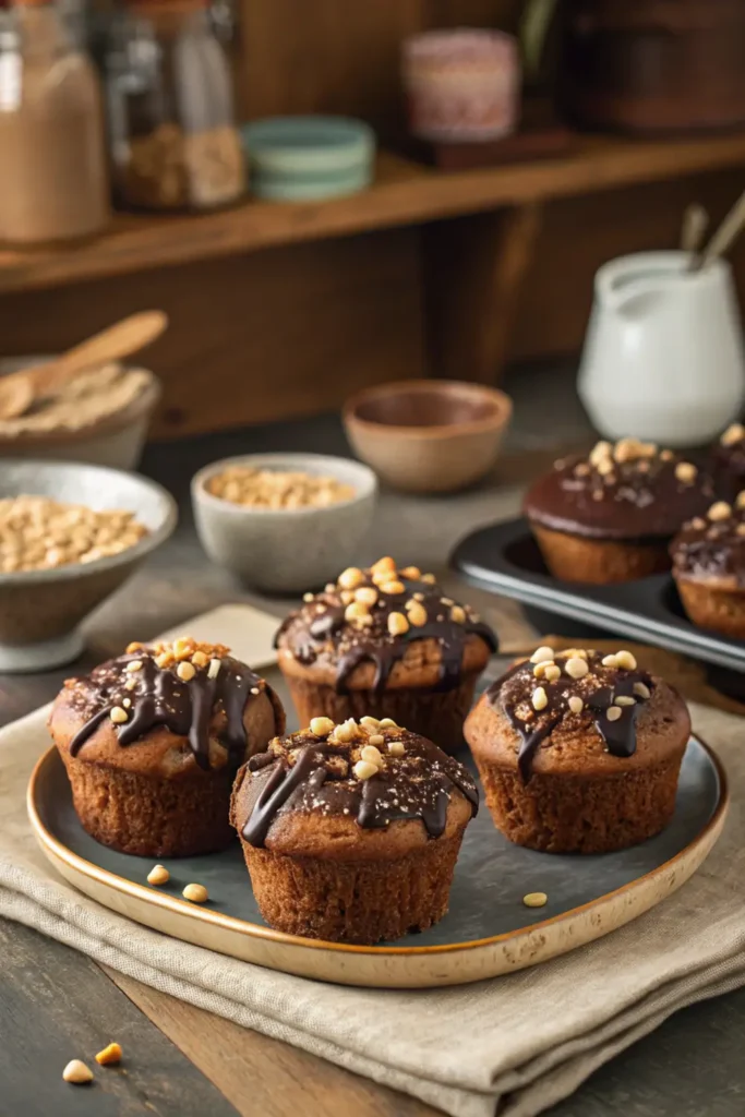 Chocolate Peanut Butter Muffins