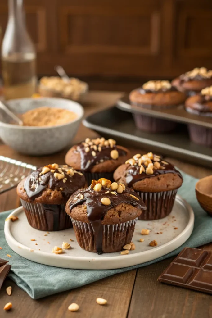 Chocolate Peanut Butter Muffins