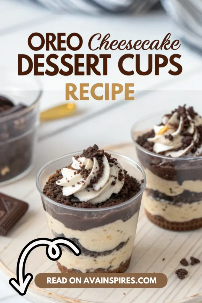 Oreo cheesecake dessert cups