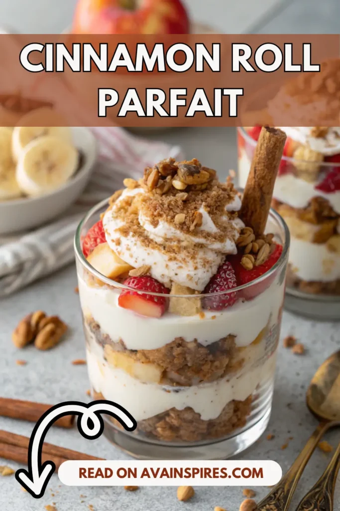 cinnamon roll parfait