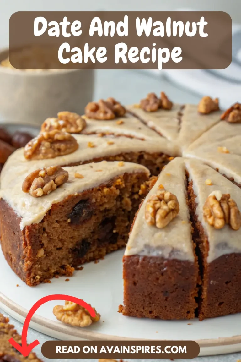 Date And Walnut Cake Recipe: A Cozy Treat for Any Occasion