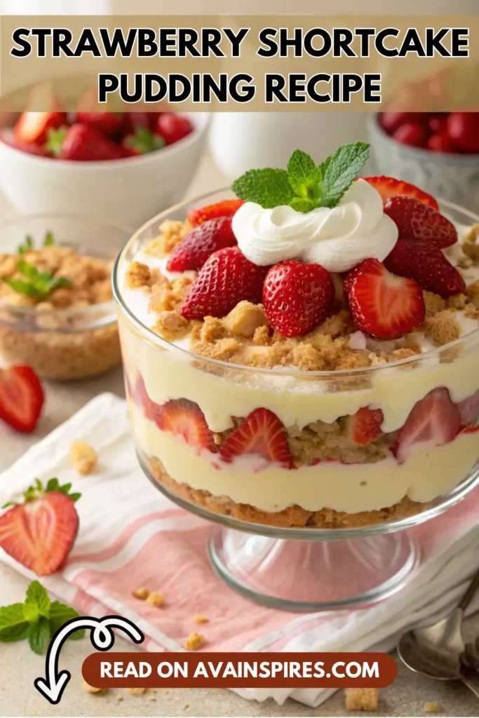 strawberry shortcake pudding