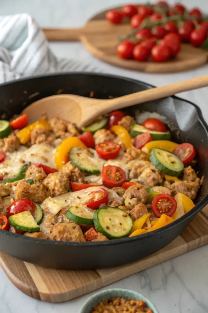 One-Pan Ground Turkey and Veggie Skillet