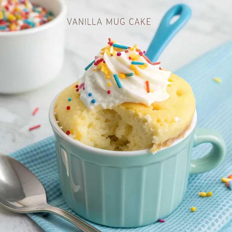 Microwave Vanilla Mug Cake: The Easiest 3-Minute Dessert!