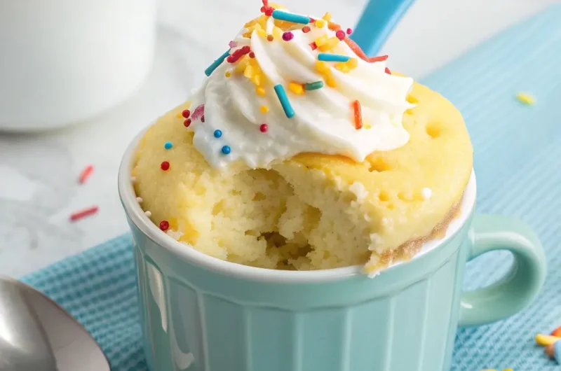 Microwave Vanilla Mug Cake: The Easiest 3-Minute Dessert!