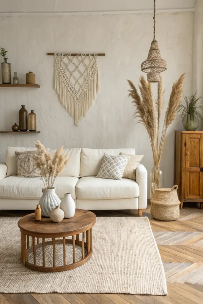 modern boho living room (13) (1)