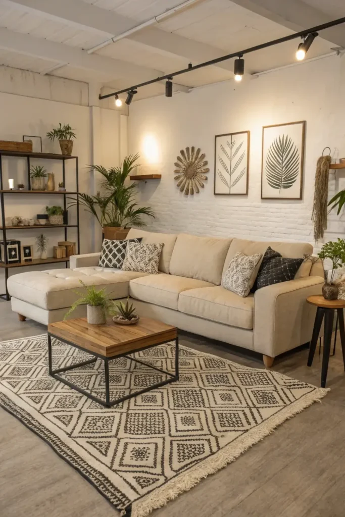 modern boho living room (17) (1)