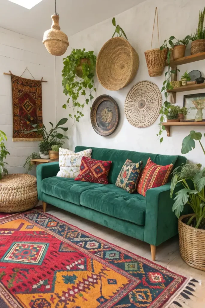 modern boho living room (3)