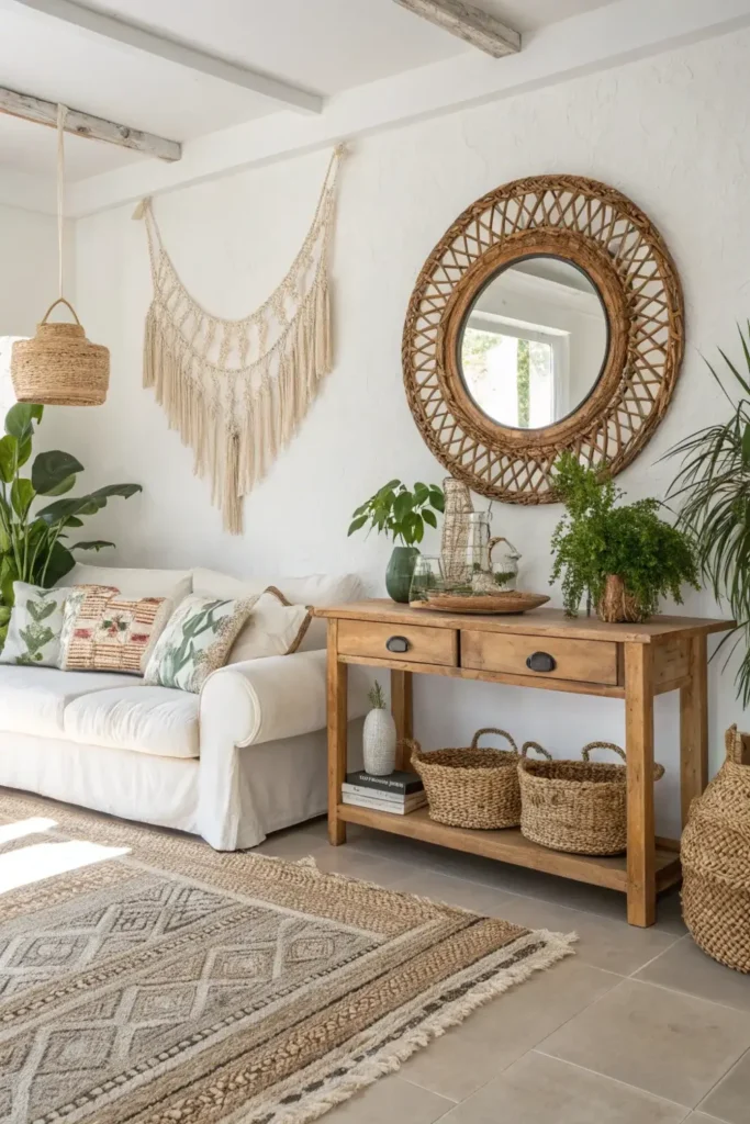 modern boho living room (9) (1)