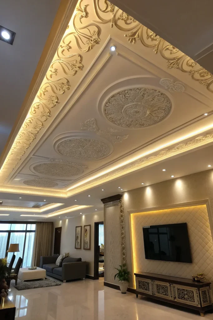 ceiling design living room (13)